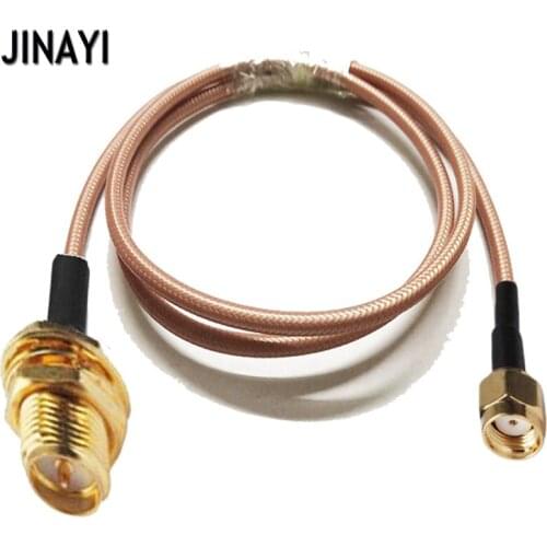 RG142 Low Loss Cable RP-SMA Male to RP-SMA Female RF Crimp Coax Pigtail Connector Cable 10/15/20/30/50CM 1/2/3/5/10M