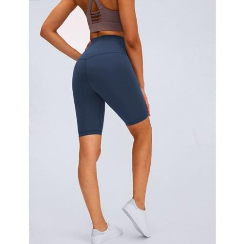 HIDDEN BELLY FAT Super High Rise Yoga Workout Biker Shorts Women Naked-feel Stretchy Gym Fitness Sport Long Shorts