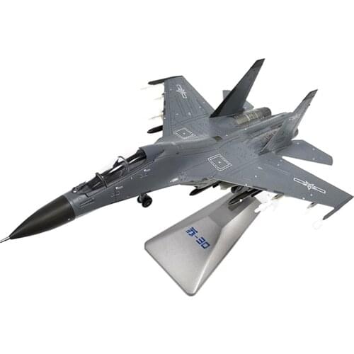 Su-30 1/72 Fighter Model Kit Diecast Collection Decor W/ Display Stand