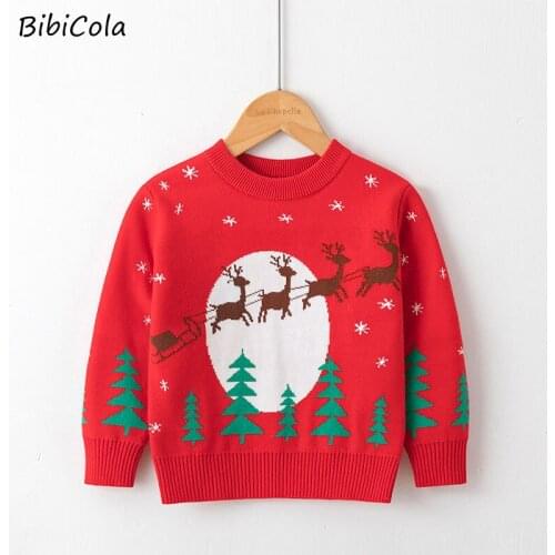 Toddler Kid Boy Sweater Spring Winter Warm pullover Top Long Sleeve Christmas Sweater Girl Fashion Knitted Gentleman Outfit