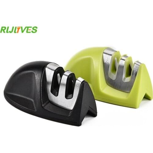 Kitchen Ceramic Knife Sharpener Professional Sharpening Tools / Two Stages Sharpeners & Non-slip Rubber Base