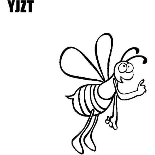 YJZT 10.1CM*14CM Dazzling Honey Bee Insect Delicate Elegant Vinyl Decal Nice Car Sticker Black/Silver C19-0765