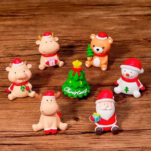 1Pcs Miniature Christmas Series（Santa Claus/Snowman/Christmas Tree/Green Gift）Ornament Fairy Garden Decoration 2021