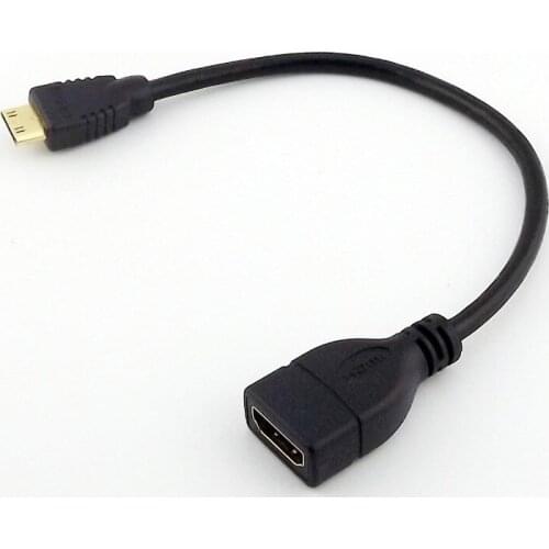10pcs Mini HDMI Male Plug to HDMI Female Converter Adapter Cable Cord HDTV HD 1080P 20cm