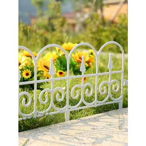5PCS Garden Fence Garden Border Decorative Fence Edging Outdoor Plant Bordering Lawn Edging Fence For Yard Garden Decoration