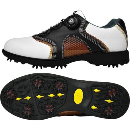 Authentic Golf Shoes For Men Waterproof Leather Sports Sneakers Game Design Antiskid Shoes Breathable Soft Trainers D0602