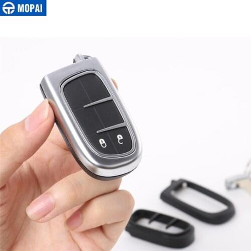 MOPAI 5 Color Car Key Case Cover Decoration for Jeep Cherokee 2014+ Car Key Chain Shell Cover for Dodge Durango 2011+ Styling