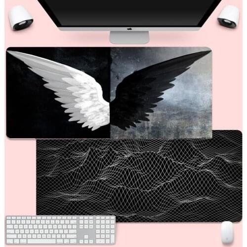 Black and White Art Beautiful Anime Mouse Mat Gaming Mousemat XL Large Keyboard PC Desk Mat Takuo Anti-Slip Comfort Pad
