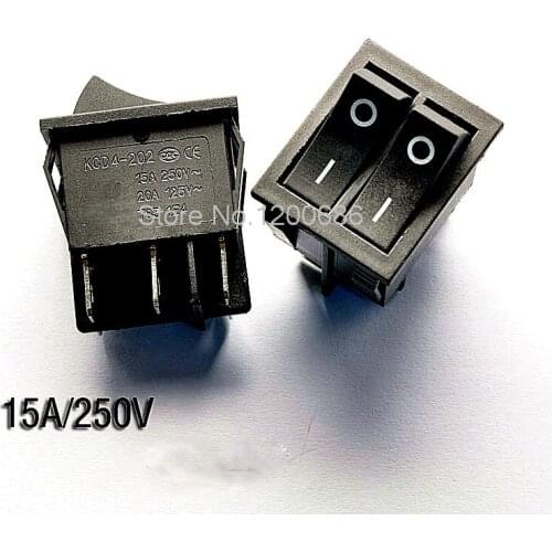 Dual 6 - foot rocker switch power supply rocker switch KCD8 212N KCD2 15A / 250V