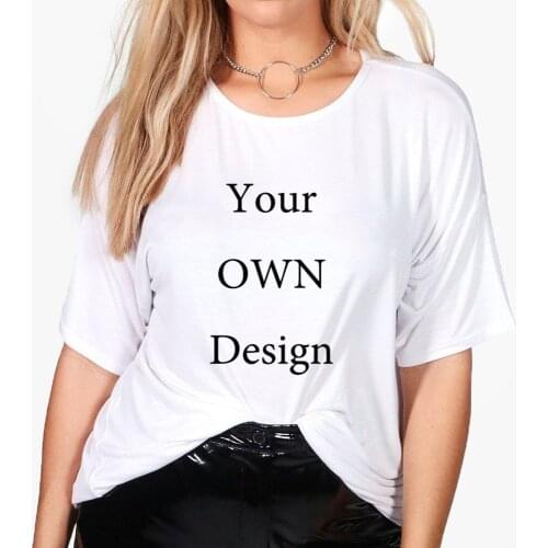 INS Exclusive Customization Womens T shirt With Text Top Brand Print DIY Photo Logo Casual Spring Summer Hipster Clothes