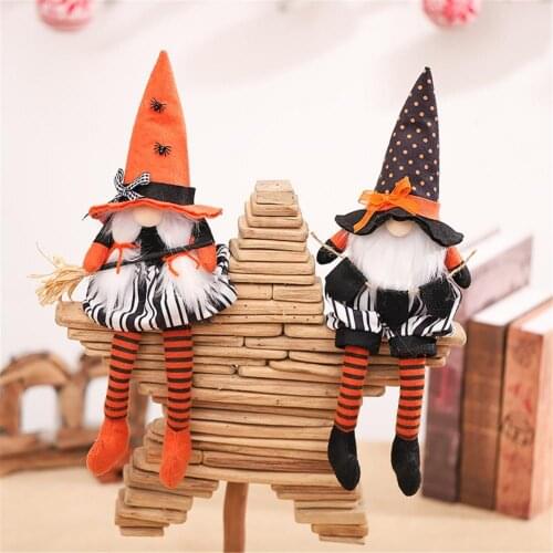 Halloween Gnome Plush Decoration Faceless Doll Handmade Elf Figurines Ornaments For Holiday Home Decoration