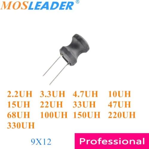 Mosleader 500pcs 9x12 0912 2.2UH 3.3UH 4.7UH 10UH 15UH 22UH 33UH 47UH 68UH 100UH 150UH 220UH 330UH 9*12 DIP H Power inductors