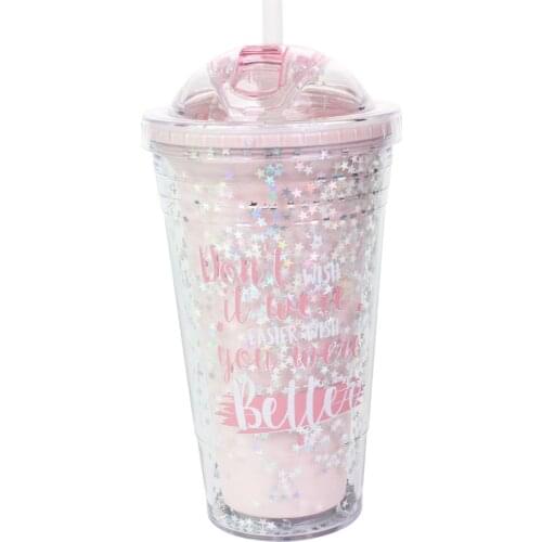 Pink Pineapple Coffee Mugs Portable Tea Milk Juice Cup Water Bottle Travel Mug with Straw 420Ml Pink Creative Printed Mug