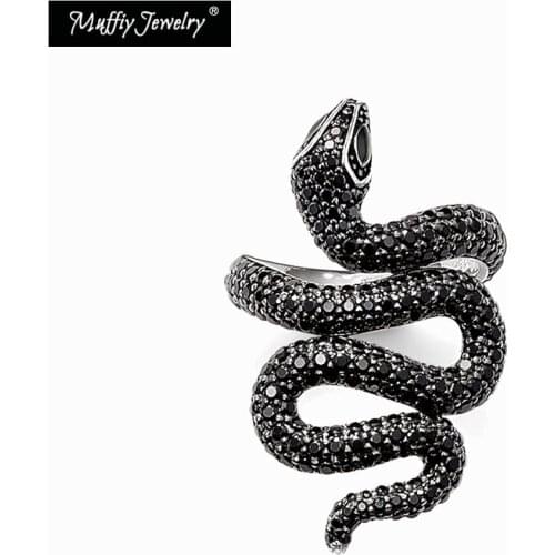 Black Snake Pave Ring,Europe Style Glam Fashion Good Jewelry For Women,2017 Gift In 925 Sterling Silver,Super Deals