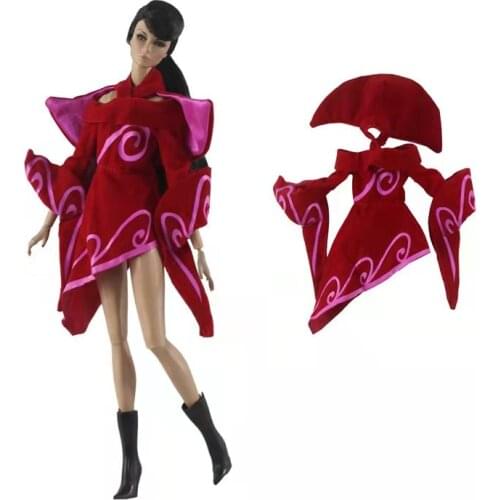 Cosplay Fashion Red Dress 11.5" Doll Clothes For Barbie Clothes Outfits Clothing 1/6 BJD Dollhouse Accessories Kids DIY Toy Gfit