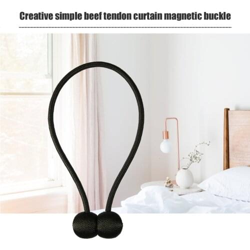 European-style Creative Simple Curtain Straps Living Room Wild Magnet Hook Free Perforation Creative Magnetic Buckle Rope Strap