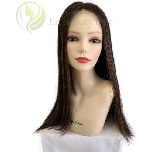 LeBeauty Hair Swiss Lace Top Toppers European Virgin Hair Topper Straight Color Invisiable Lace toppper With Clips In On Sale