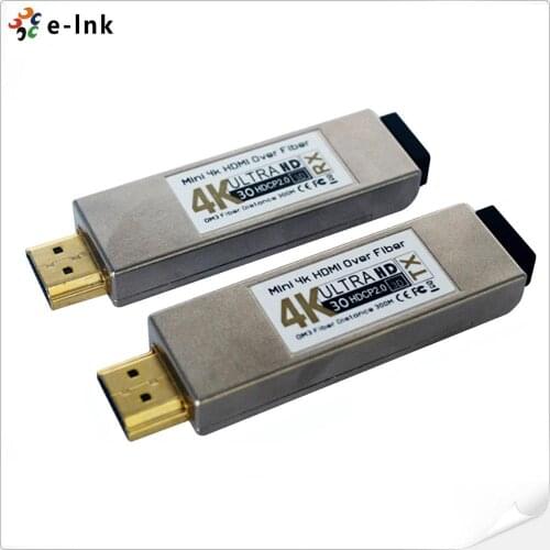 Mini 4K HDMI Over Optical Fiber Transceiver UHD HDMI Video to Fiber Converter 4K HDMI Fiber Optic Extender with USB Power Input