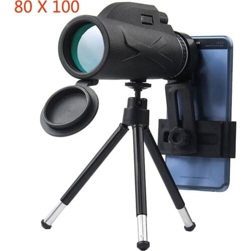80x100 Night vision monocular powerful telescope zoom optical spyglass monocle for hunting spotting scope hiking equipment
