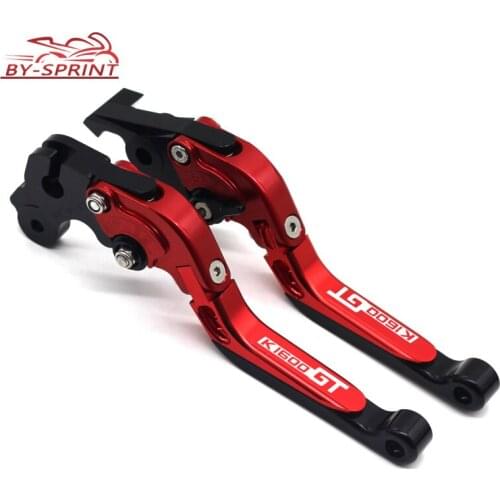 Motorcycle CNC Aluminum Adjustable Folding Brake Clutch Levers Accessories FOR BMW K1600GT K1600 GT k1600gt 2014 2015 2016 LOGO
