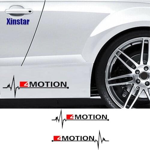 2Pcs 4MOTION Car Body Sticker For Volkswagen T-ROC Teramont GOLFR Touran PASSAT Touareg Tiguan CC R32 R36