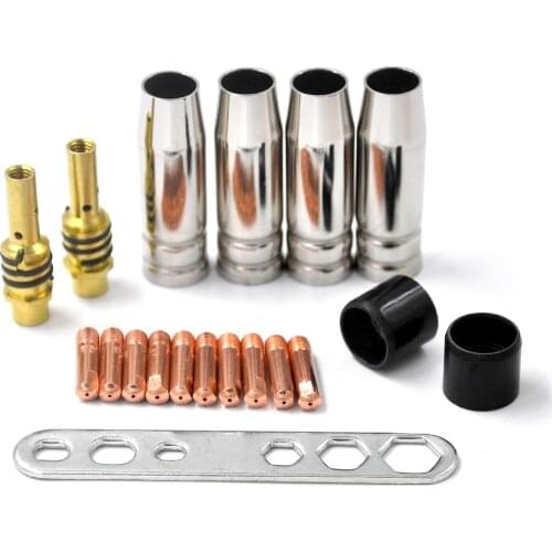 20pcs Nozzles MB15AK Torch Machine Consumables Electrode MIG/MAG Welding Machine Accessories Mig Welder Consumable Parts