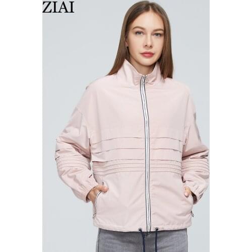 ZIAI 2021 New Spring Womens Autumn Jacket Short fashion women Coat casual outwear Thin womens jackets Fashion brand ZS-8766