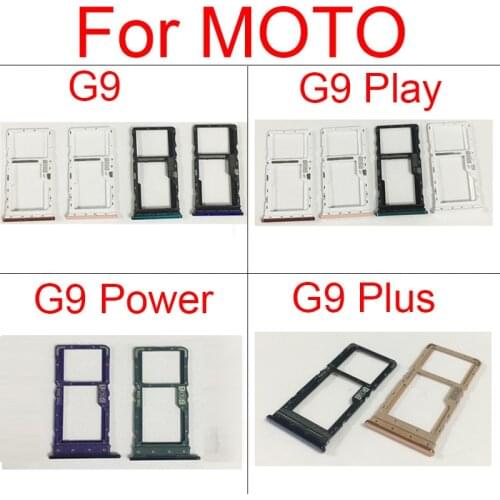 New SiM Tray SIM Card Slot SD Card Tray Holder Adapter For Motorola Moto G9 / G9 Play / G9 Plus / G9 Power Replacement Part