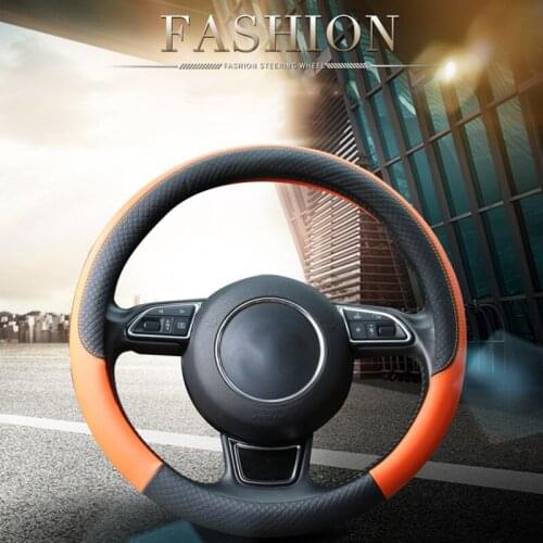Four Seasons Universal Car Steering Wheel Cover For Men and Women Steering Wheel Braid High Quality Leather Anti-Slip Styling