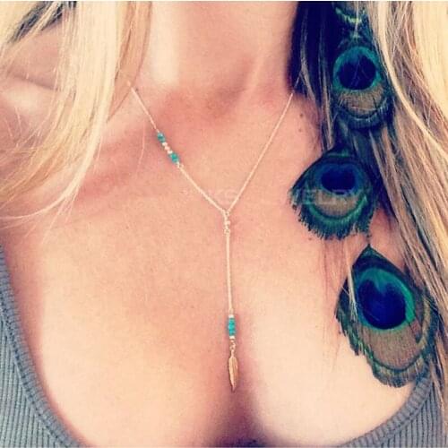 New fashion bohemia beads choker necklace for women jewelry gold silver color pendant necklace gift femme collar