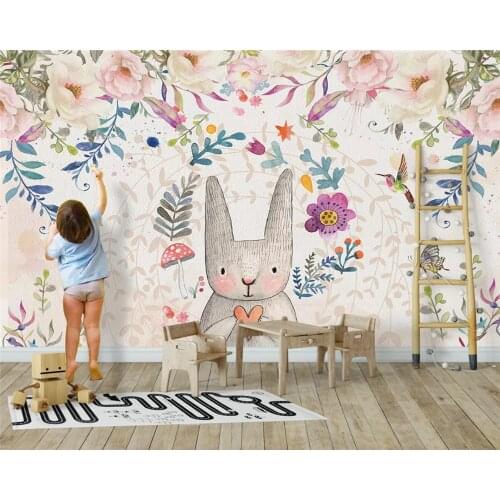 Beibehang Custom Nordic Fashion Wallpapers Animal Balloons Kids House Background papel de parede wall papers home decor behang