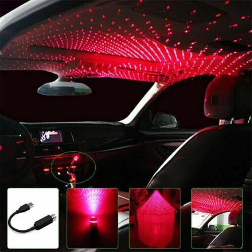 USB Star Sky Projector Ceiling Blue Purple Light Adjustable Car Atmosphere Lamp Roof Home Party Lights USB Led Night Light