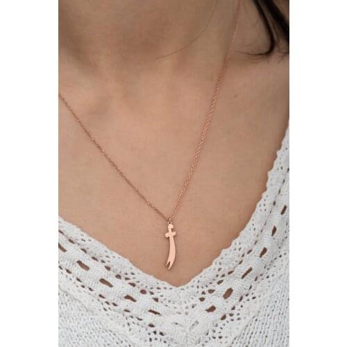 Silver Zulfiqar Ali Sword Zulfiqar Model 925 Sterling Necklace
