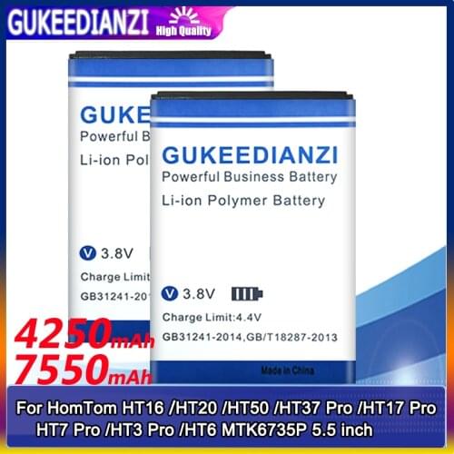 Phone Battery For HomTom HT16 /HT20 /HT50 /HT37 Pro /HT17 Pro /HT7 Pro /HT3 Pro /HT6 MTK6735P 5.5 inch Replacement Batteria