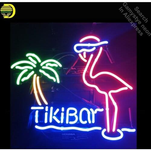 Tiki Bar Pink Flamingo Palm Tree Neon Sign Basketball neon bulb Sign Glass Tube neon light Recreation Iconic Sign arcade lamp