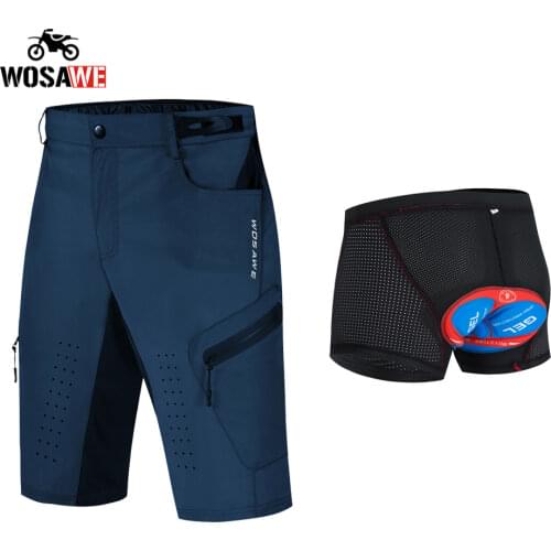 WOSAWE Spring summer Motorcycle Shorts Breathable Loose Off-road Riding Cycling MTB Shorts Bike moto Shorts Bicycle Pants Men