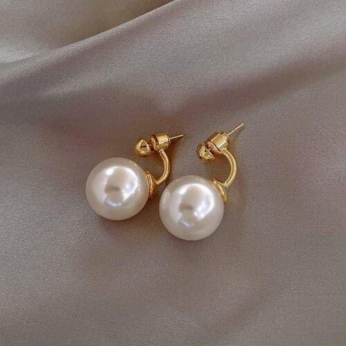 YAOLOGE Pearl New High-End Retro Earrings Feminine Pearl Earrings Online Celebrity Earrings Vintage Earrings Wholesale