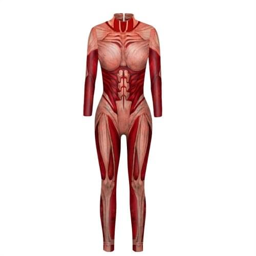 Attack on Titan Female Titan Costume Annie Leonhart Cosplay Movie characters Halloween Zentai Bodysuit Ladys woman Girls Catsuit