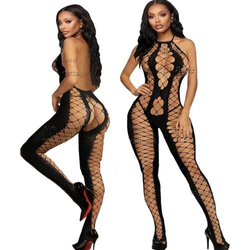 Plus Size Fishnet Sexy Lingerie Porno lenceria baby doll mujer Erotic Lingerie Sexy Hot Erotic Underwear Costumes Sex Clothes