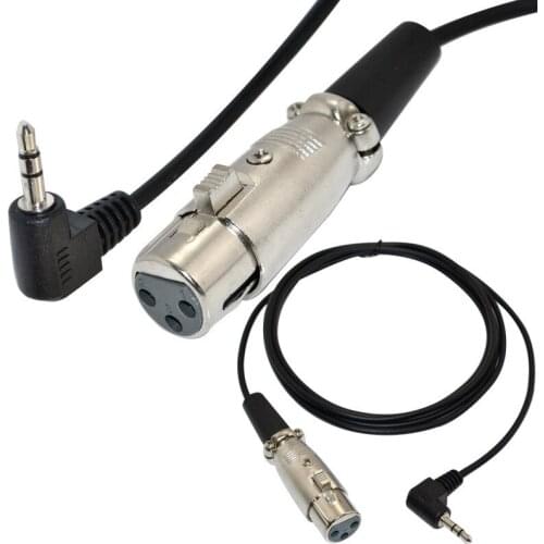 0.3 m 90° elbow 3.5 male pair card busbar condenser microphone cable 3.5SP male -XLR female