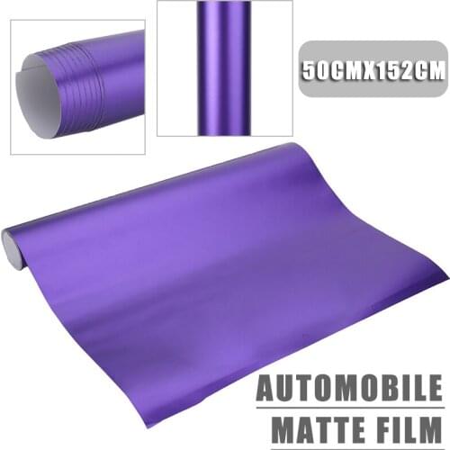1pc 152x50cm PVC Purple Car Auto Candy Gloss Metallic Chrome Car Vinyl Wrap Film Air Release DIY Waterproof UV Resistant Sticker
