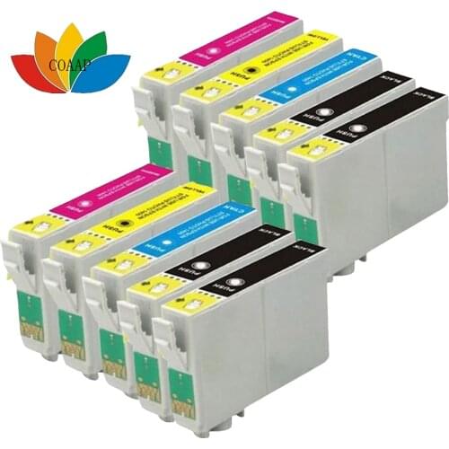 10pcs T1281 T1282 T1283 T1284 T1285 Compatible Ink Cartridges for Epson Stylus SX130 SX235W SX435W SX425W SX445W Printer