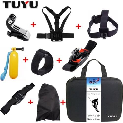 TUYU For Gopro Hero 5 Accessories Pro Hero 9 8 76 5 4 3+ Kit Installation xiao mi for Yi 4K for sjcam sj4000 sj5000 EKEN H9R H8S