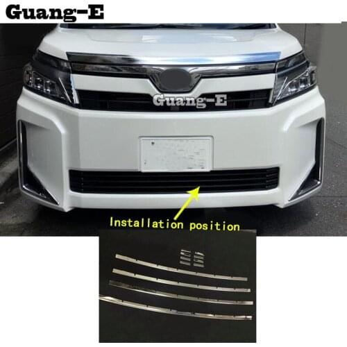 Car Sticker Front Bottom Center Down Racing Grid Grill Grille Plating For Toyota Noah Voxy 80 Series 2014 2015 2016 2017 2018