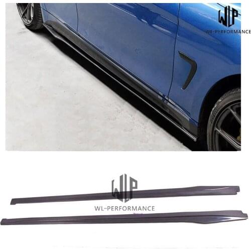 F30 F35 High Quality Carbon Fiber Side Skirts Car Styling For BMW 3 Series MT OMS Style F30 F35 320i 328i 335i Body Kit 12-UP