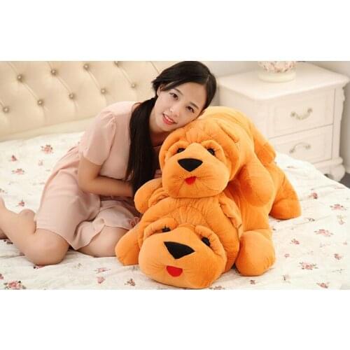 Large prone shar pei dog plush toy,soft pillow toy birthday gift Christmas gift h2929