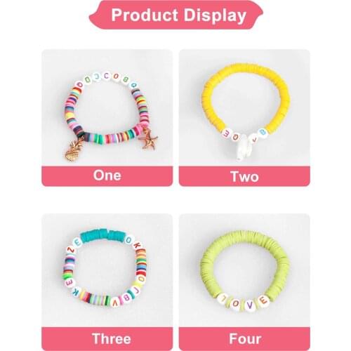 18 Colors Heishi Beads Pearls Flat Round Handmade Polymer Clay Beads Spacers Loose Disc Bead for Jewelry Making Findings DIY