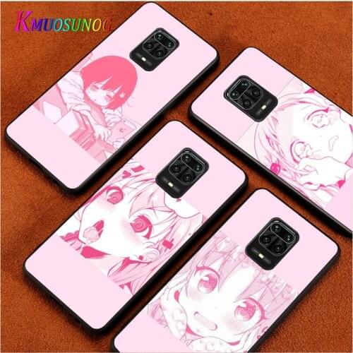 Pink Kawaii Anime Loli For Xiaomi Redmi Note10 10S 9T 9S 9 8T 8 7 6 5A 5 4 4X Prime Pro Max Black Phone Case