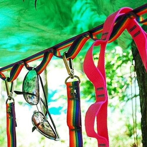 Color Outdoor Colorful Clothes Line Double Color Ribbon Camping Equipment Multi Tool Hiking Supplies