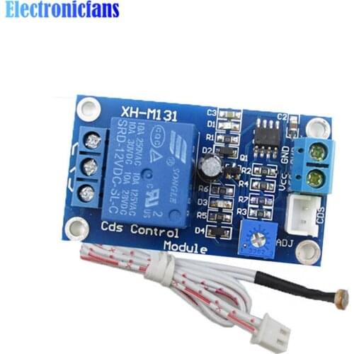 XH-M131 DC 5V/12V Photoresistor Relay Light Control Switch Module 10A Detection Sensor Brightness Automatic Control Module